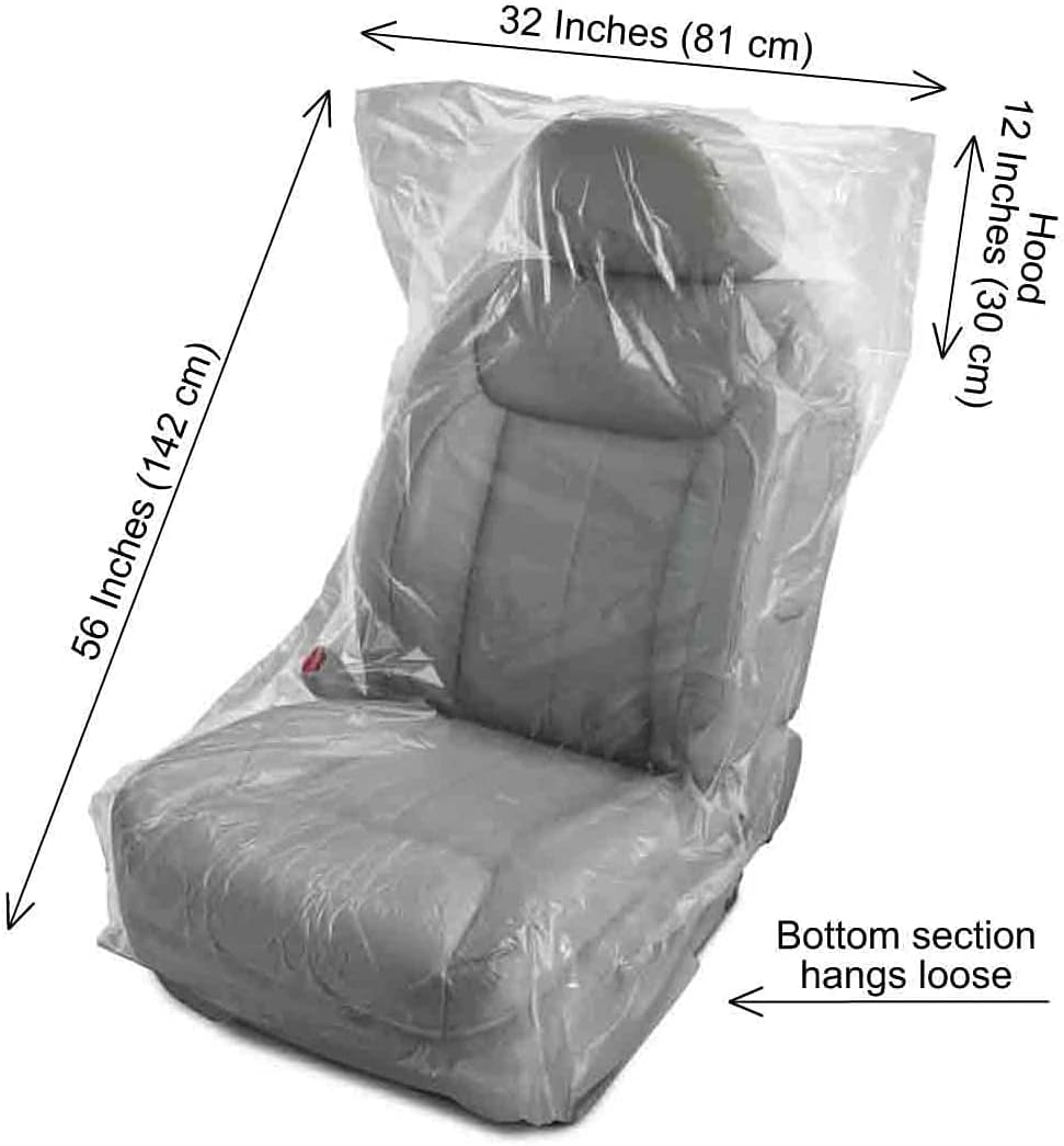 100 Disposable Plastic Seat Covers - Image 2