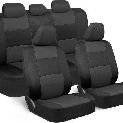 Car Seat Covers Full Set Charcoal Black