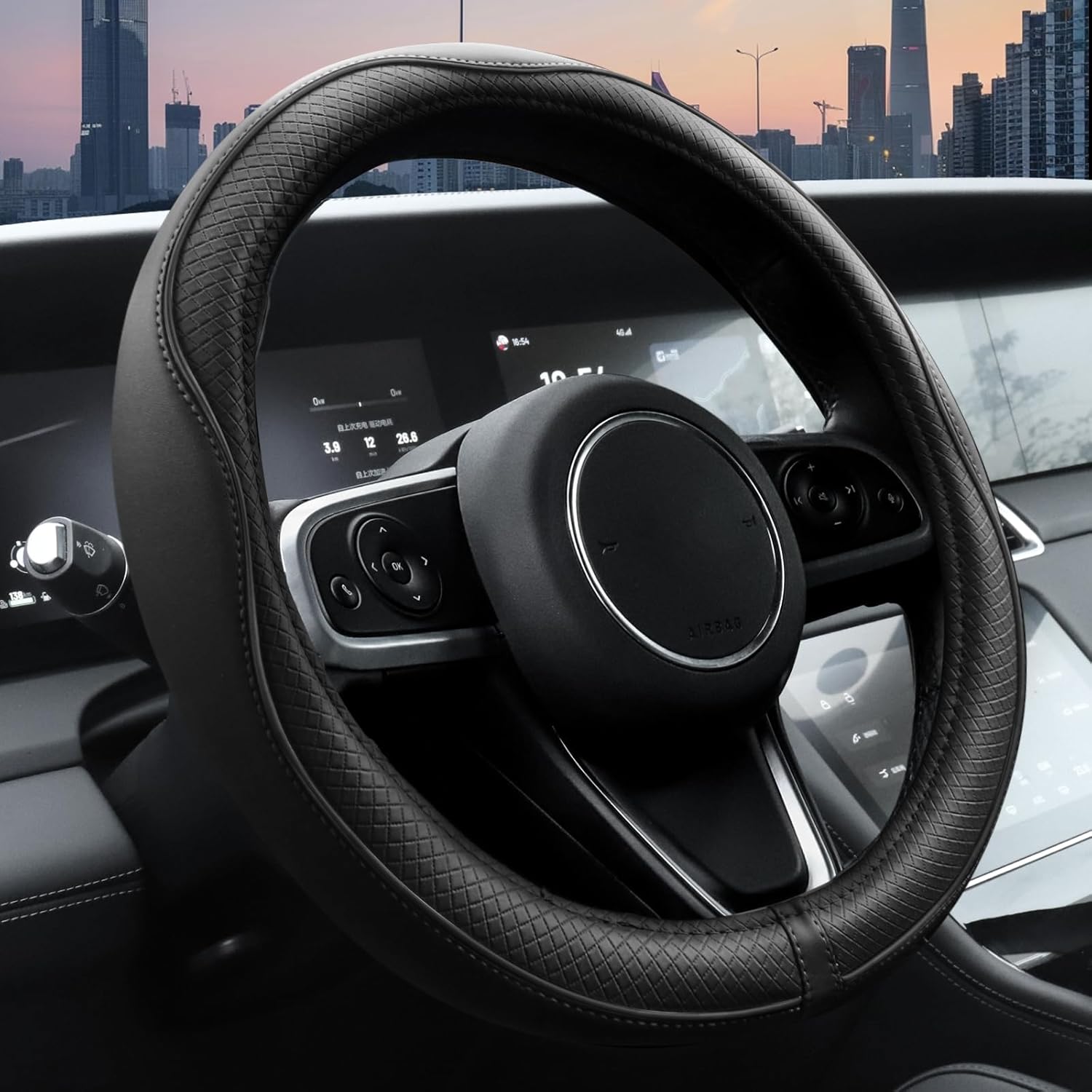Microfiber Leather Wheel Cover 15"