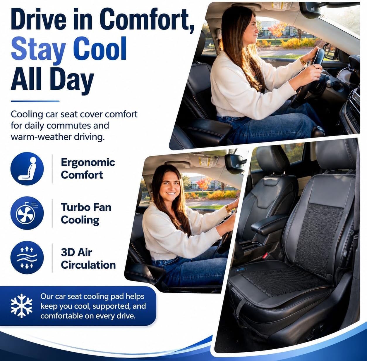 Ventilated 3-Speed Cooling Seat Cover - Image 3