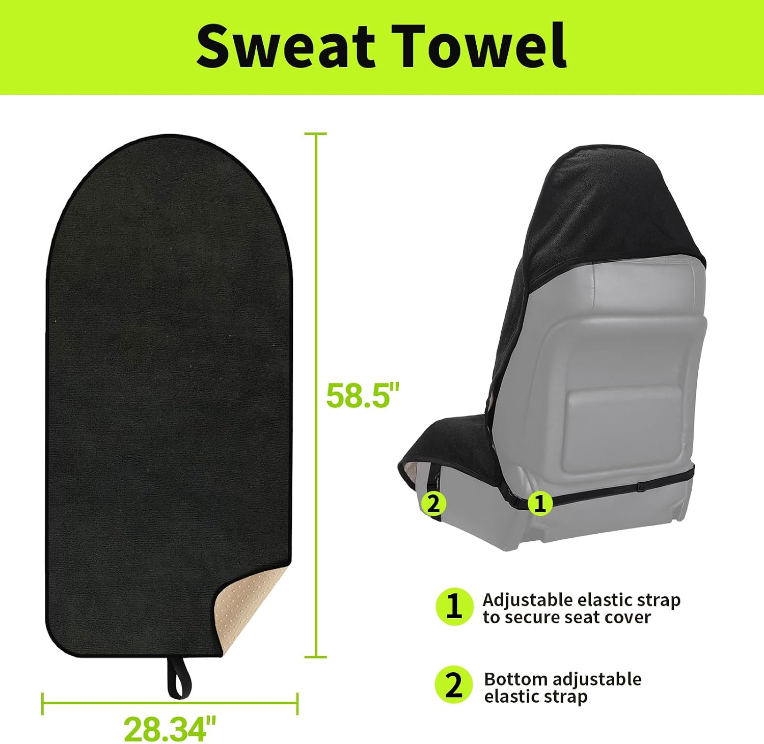 Waterproof Sweat Towel Seat Cover - Image 4