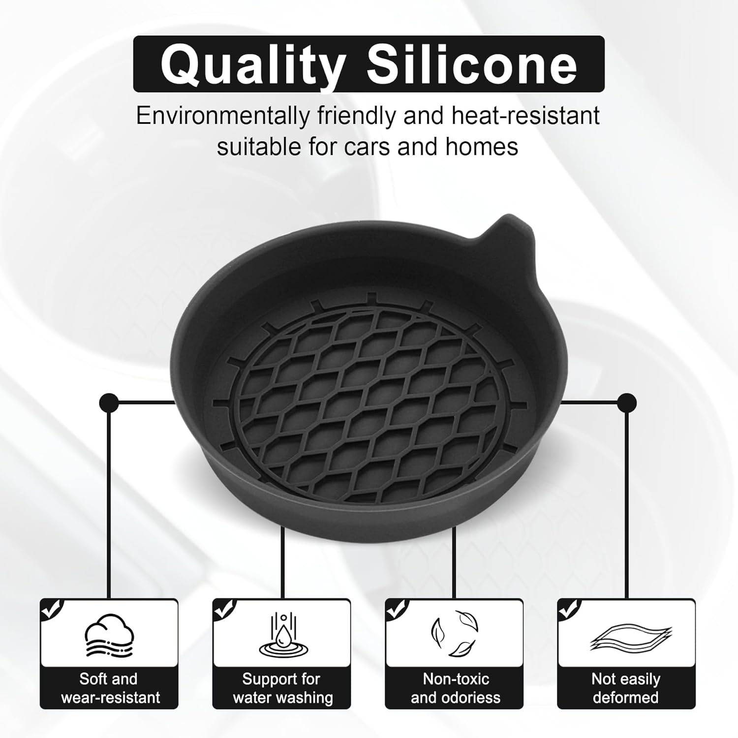 Silicone Cup Holder Coaster 4-Pack - Image 5