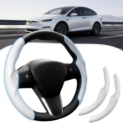 Tesla Model 3/Y Carbon Fiber Steering Wheel Cover