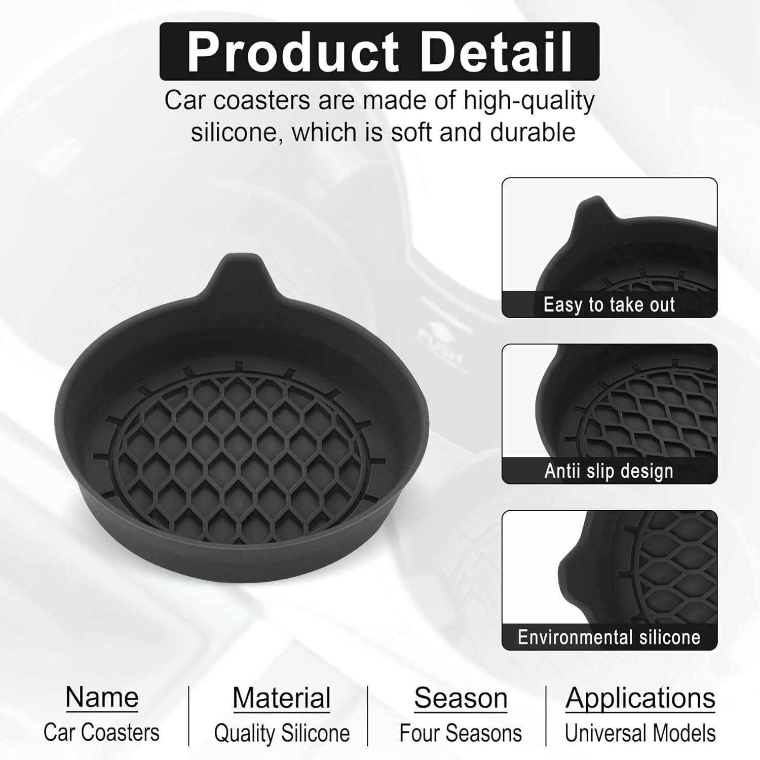 Silicone Cup Holder Coaster 4-Pack - Image 4