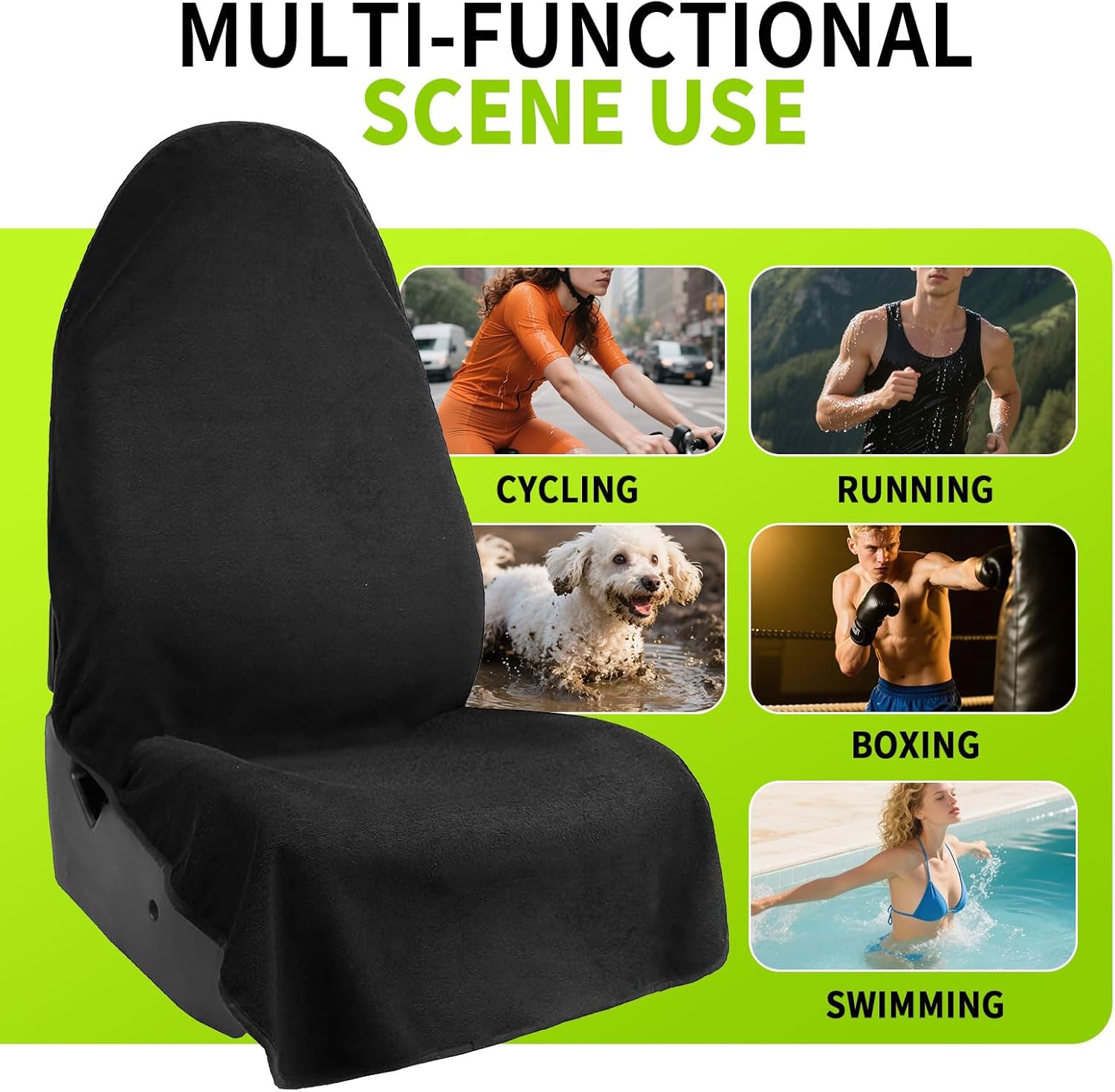Waterproof Sweat Towel Seat Cover - Image 2