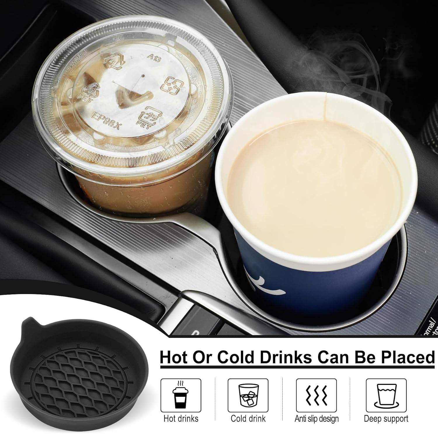 Silicone Cup Holder Coaster 4-Pack - Image 3