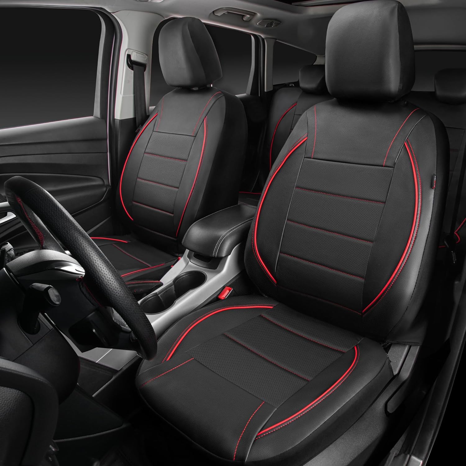 Universal Fit Leather Car Seat Cover Set - Image 2